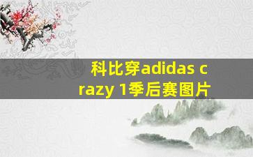 科比穿adidas crazy 1季后赛图片